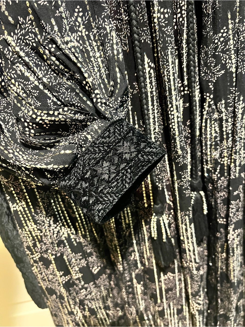 Zara Black Sheer Long Duster Robe - Picture 6 of 6